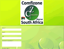 Tablet Screenshot of comfizone.co.za